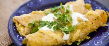 vegetarian green chile enchiladas